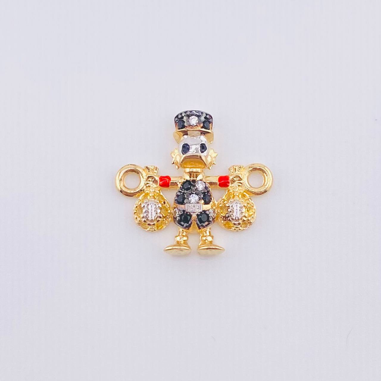 Duck Money Bag Charm 1.4gr / 3/4 in / 18K Yellow Gold *