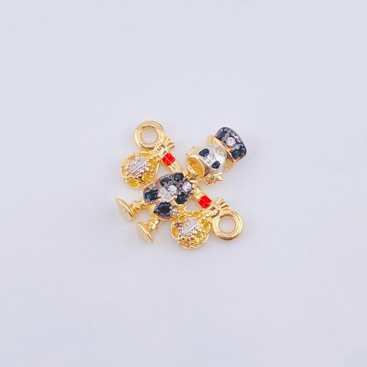 Duck Money Bag Charm 1.4gr / 3/4 in / 18K Yellow Gold *