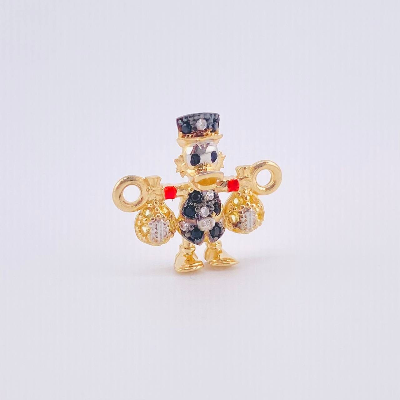Duck Money Bag Charm 1.4gr / 3/4 in / 18K Yellow Gold *