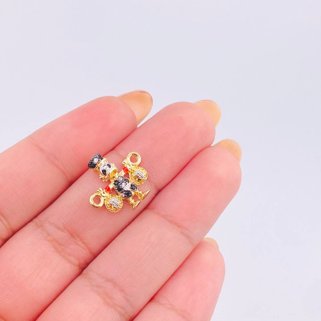 Herraje Pato Bolsa Dinero 1.5gr / 3/4 in / Oro Amarillo 18K *