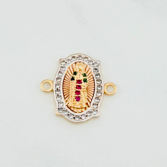 Charm Virgin Guadalupe 1.95 g / 1/2 in Three Golds 18K