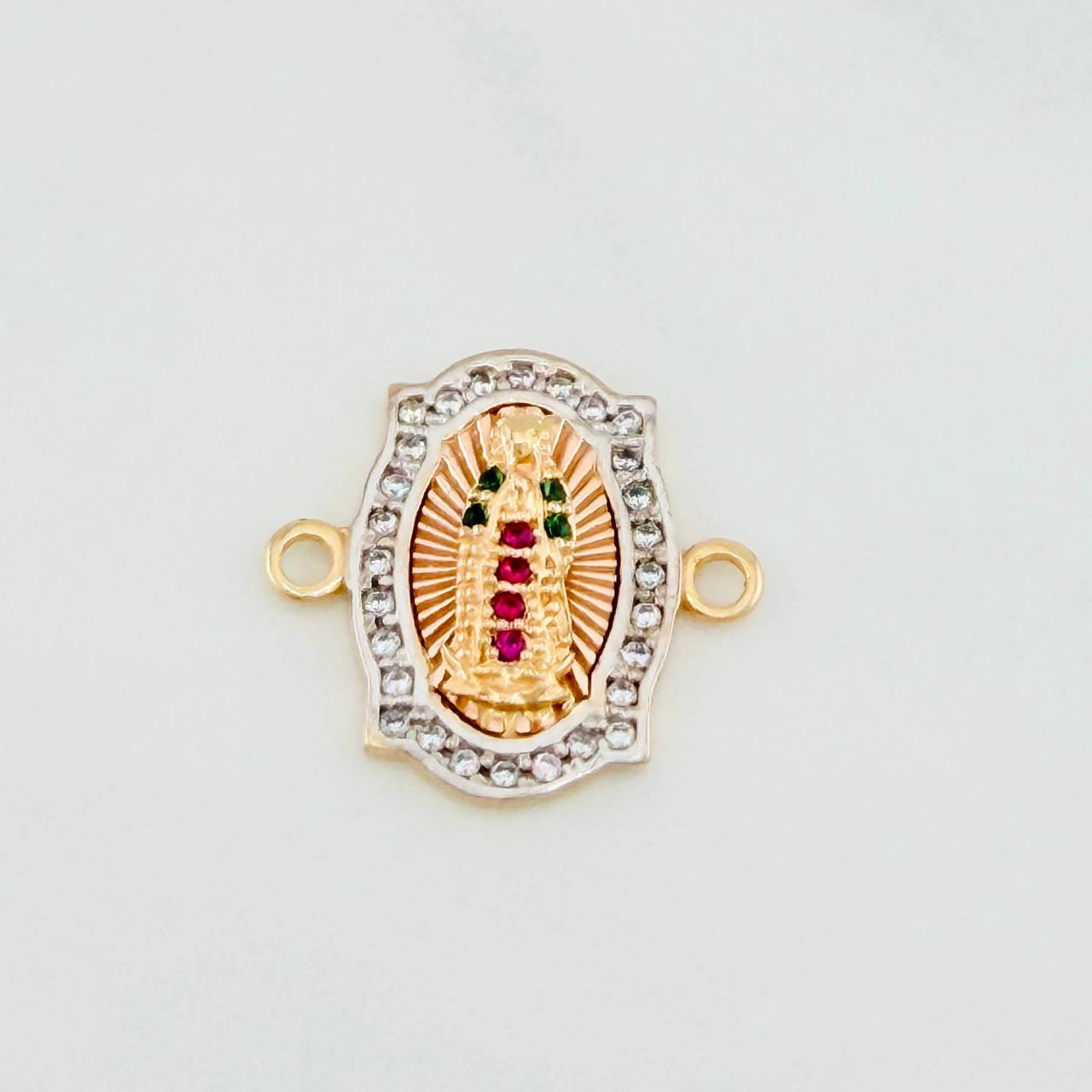 Charm Virgin Guadalupe 2.1 g / 1/2 in Three Golds 18K