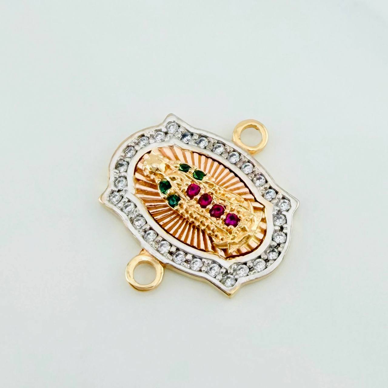 Charm Virgin Guadalupe 1.95 g / 1/2 in Three Golds 18K