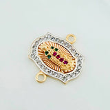 Charm Virgin Guadalupe 1.95 g / 1/2 in Three Golds 18K