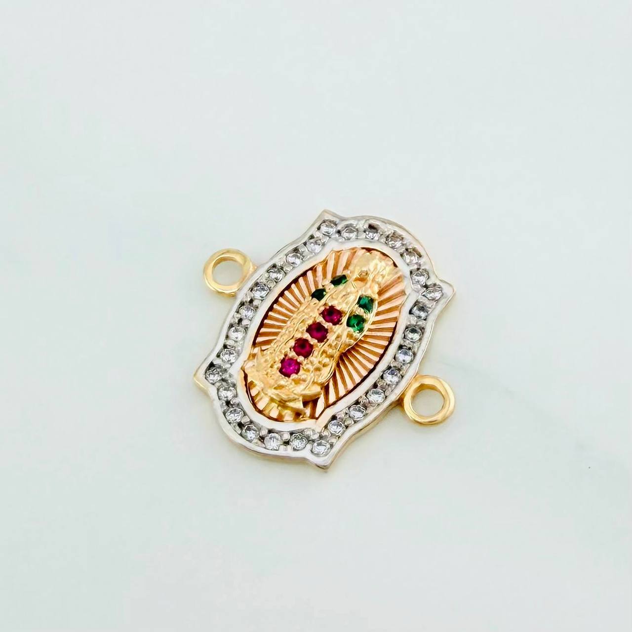 Charm Virgin Guadalupe 1.95 g / 1/2 in Three Golds 18K
