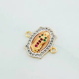 Charm Virgin Guadalupe 2.1 g / 1/2 in Three Golds 18K