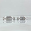 Custom Made to Order Ring Mesh Wedding Bands 13gr / White Zircons 18K White Gold