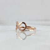 Custom Made to Order Infinity Ring 4gr / White Zircons 18K Rose Gold