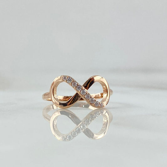 Custom Made to Order Infinity Ring 4gr / White Zircons 18K Rose Gold