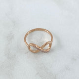 Custom Made to Order Infinity Ring 4gr / White Zircons 18K Rose Gold