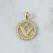 Custom Made to Order Pendant Custom Logo 7gr / White Zirconia 18K Yellow Gold