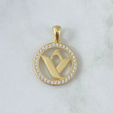 Custom Made to Order Pendant Custom Logo 7gr / White Zirconia 18K Yellow Gold