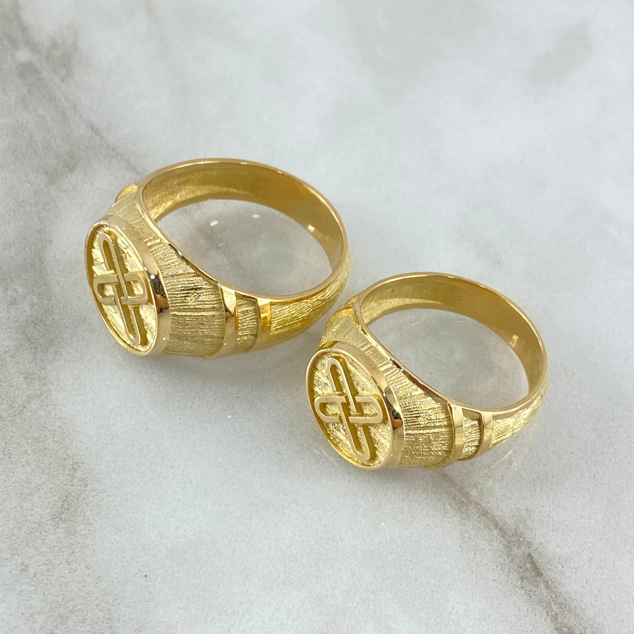 Custom Made to Order Nordic Cross Ring 18gr / 18K Yellow Gold