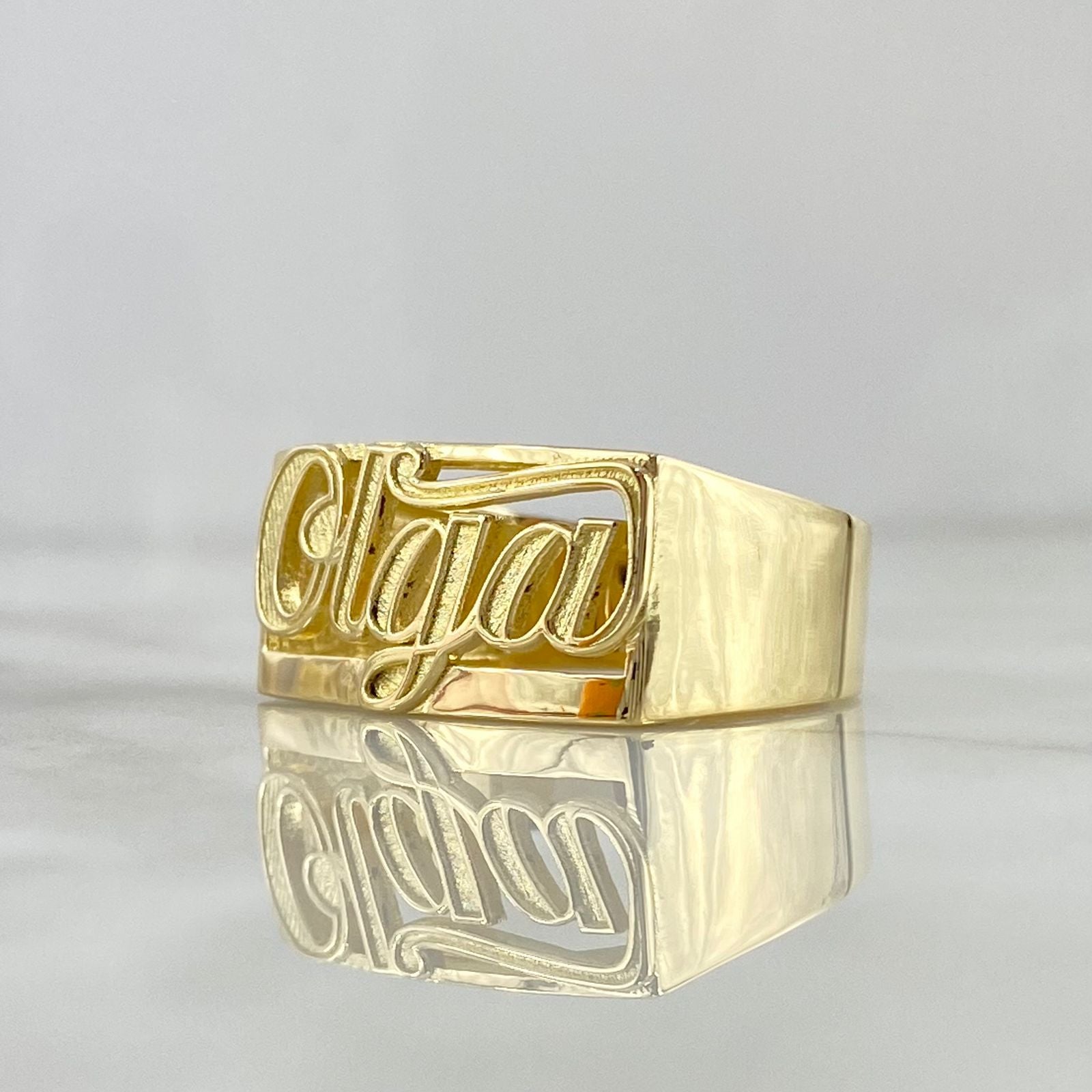 Custom Made to Order Smooth Name Ring 13gr / 18K Yellow Gold