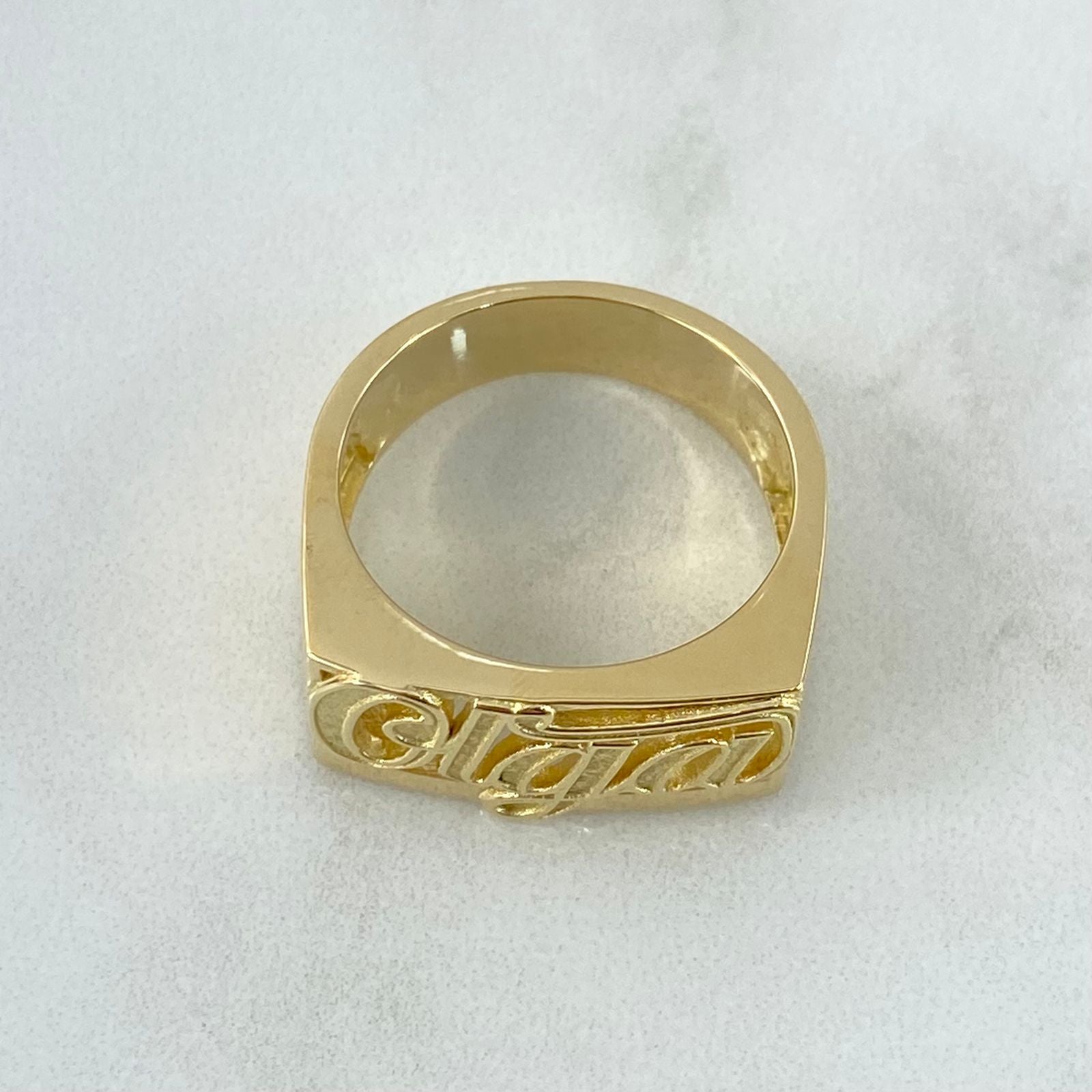 Custom Made to Order Smooth Name Ring 13gr / 18K Yellow Gold