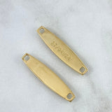 Custom Made to Order Charm Pair of Custom Edged Plates 7gr / 18K Yellow Gold