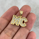 Custom Made to Order Pendant With Thick Letters 8gr / 18K Yellow Gold