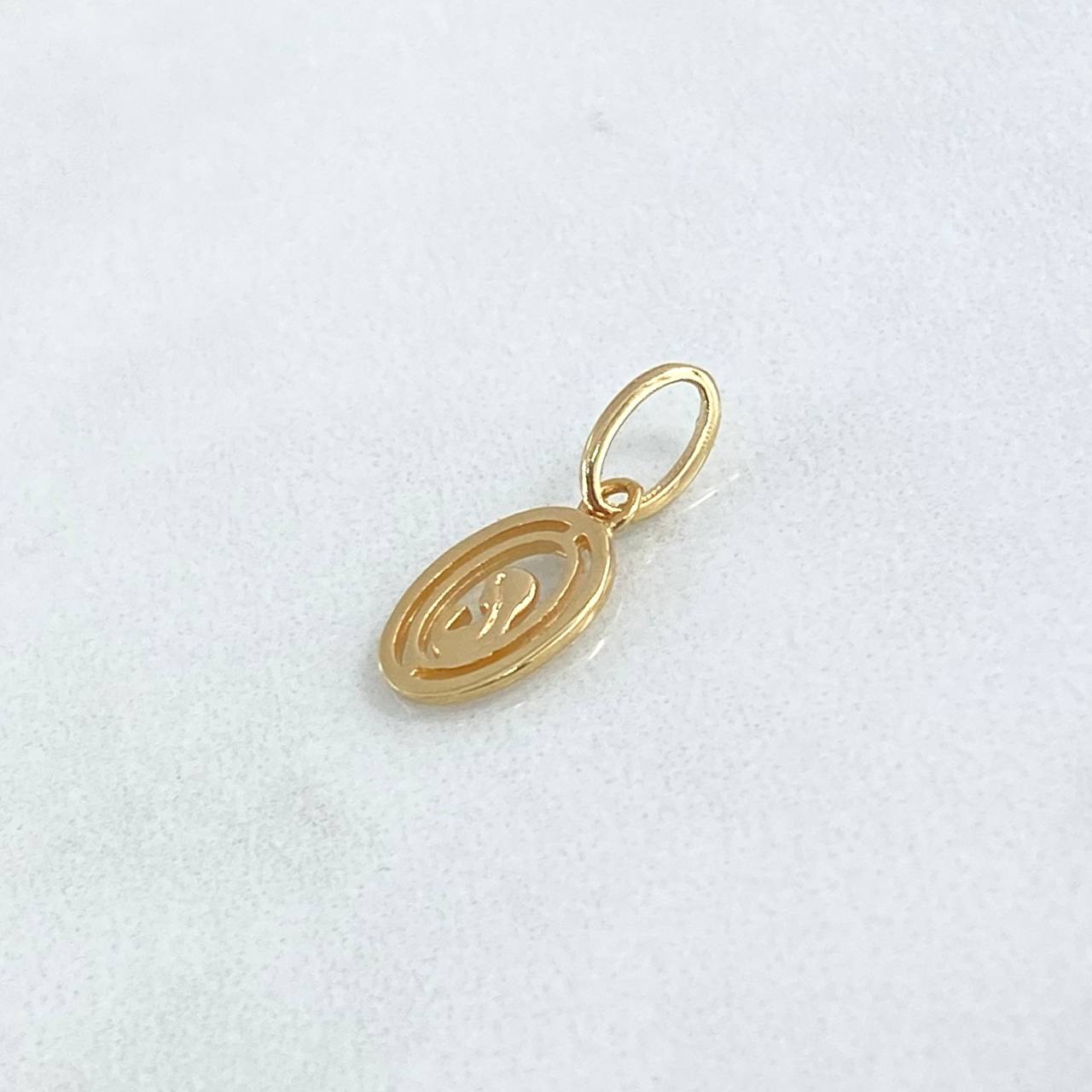 Dije Virgen Maria 0.7gr / 1.8cm / Silueta Oro Amarillo 18K