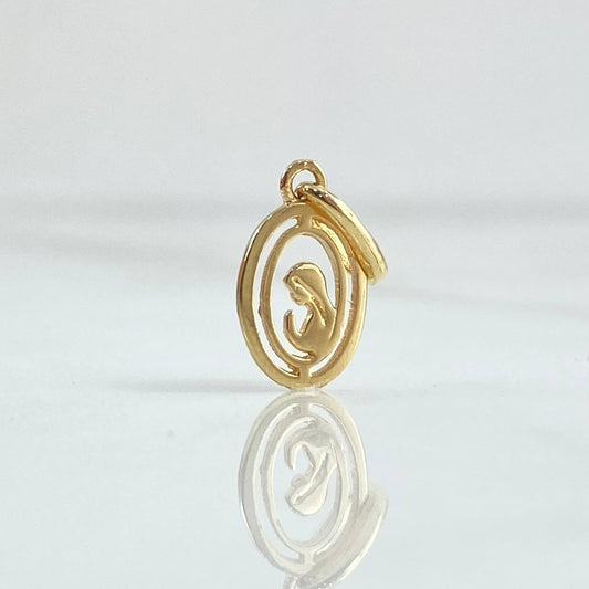 Dije Virgen Maria 0.7gr / 1.8cm / Silueta Oro Amarillo 18K