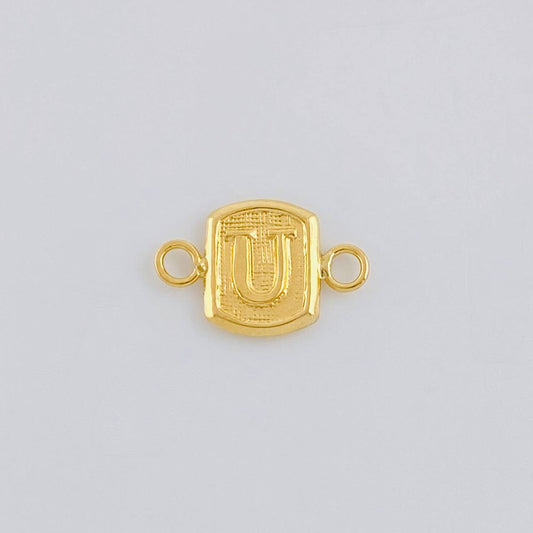 Charm Letter U 0.3 g / 1/2 in Yellow Gold 18K