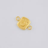 Charm Letter U 0.3 g / 1/2 in Yellow Gold 18K
