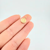 Dije Letra L Circulo 0.45 g / 1/2 in Oro Amarillo 18K