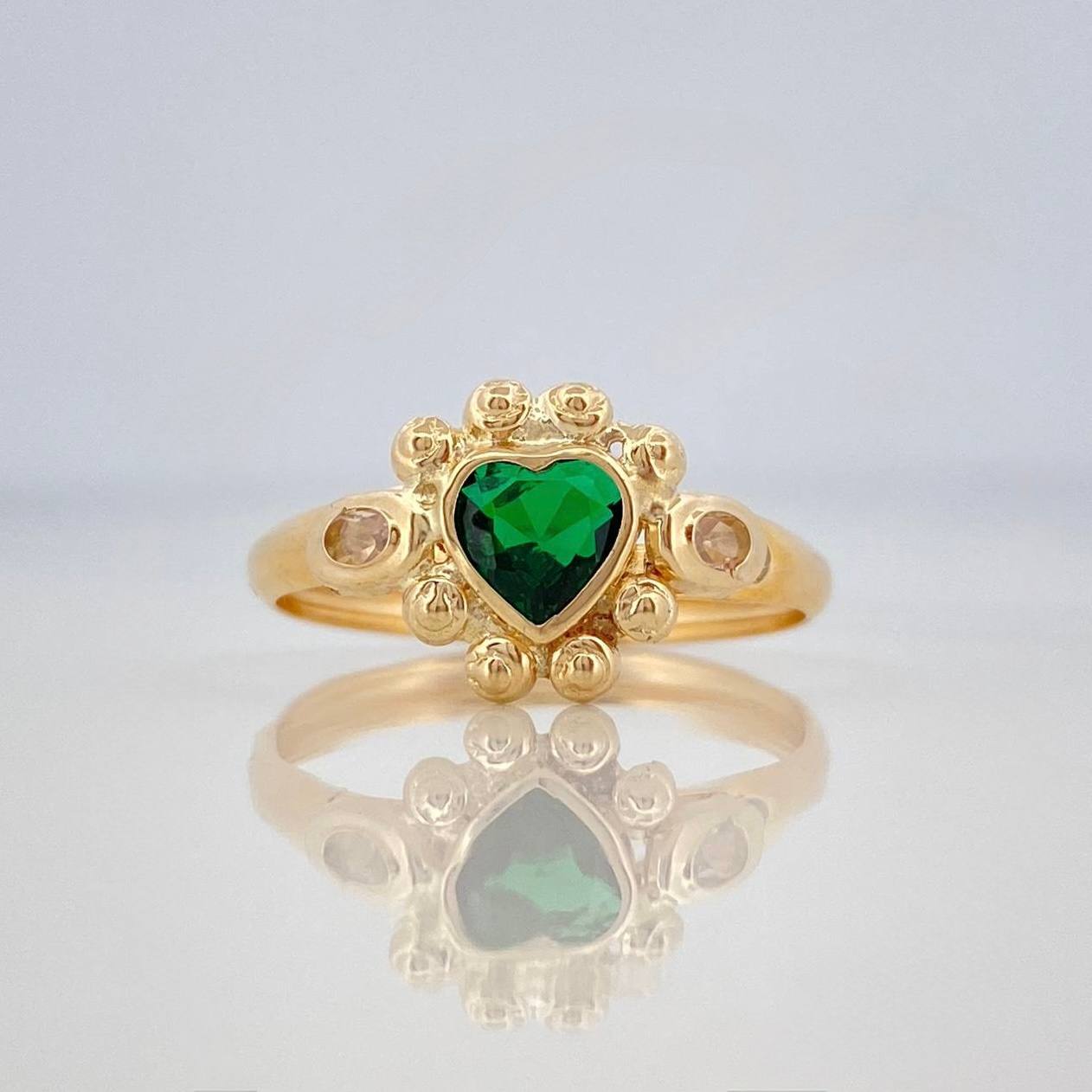 Solitaire Heart Ring 1.5 g / T8 Yellow Gold 18K