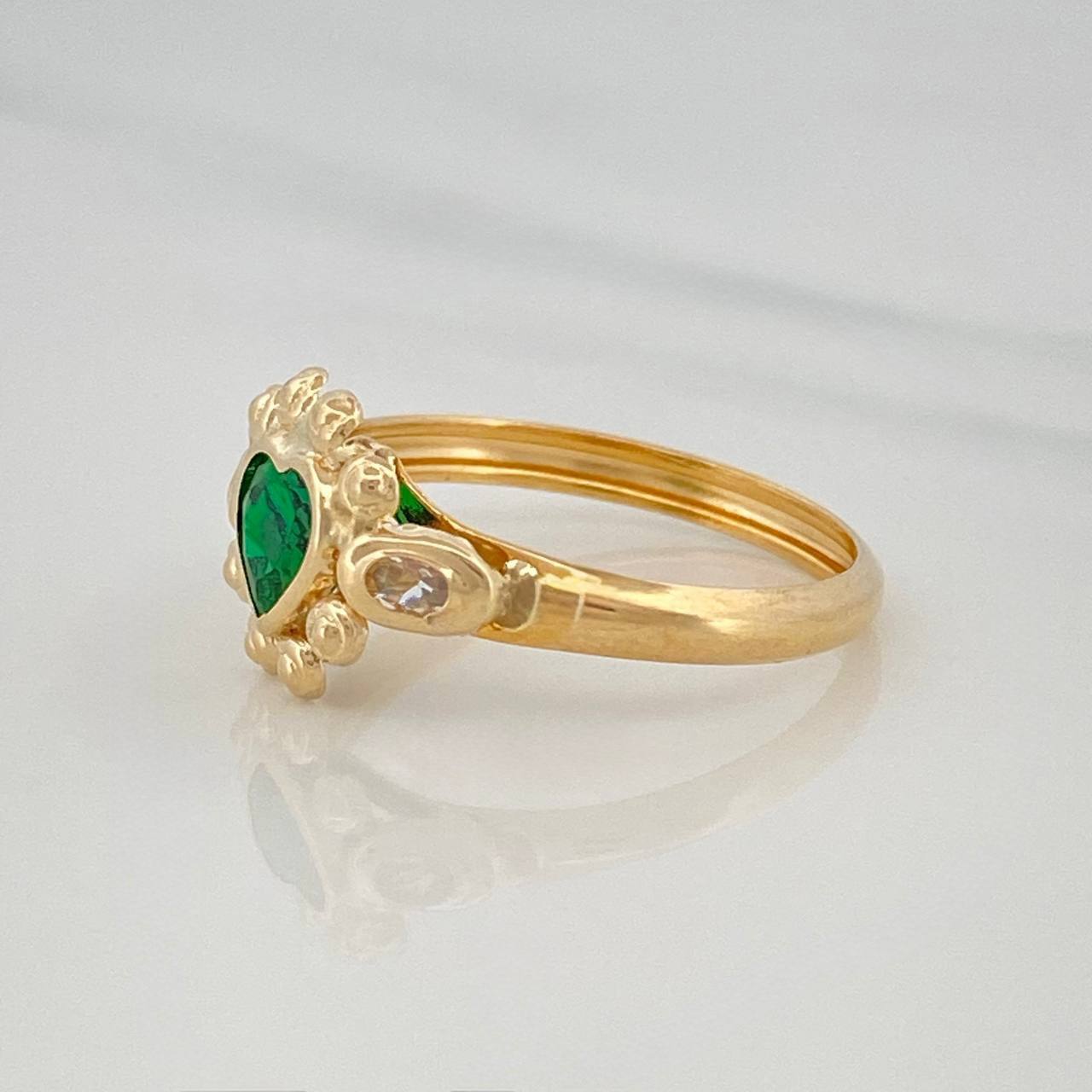 Solitaire Heart Ring 1.5 g / T8 Yellow Gold 18K
