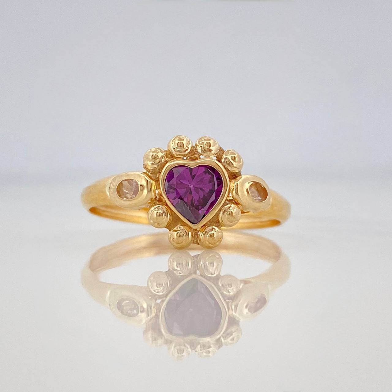 Heart Ring 1.7 g / T8 1/2 Yellow Gold 18K