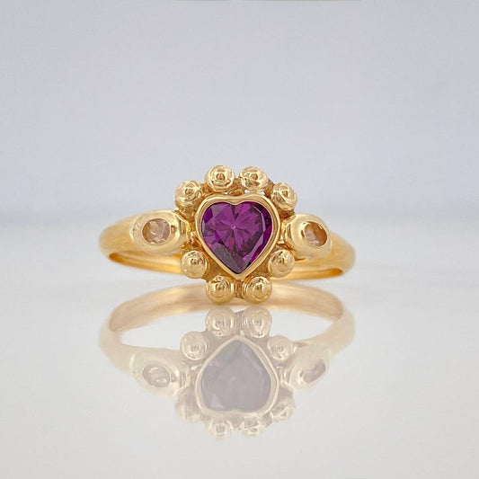 Anillo Corazon 1.7 g / T8 1/2 Oro Amarillo 18K