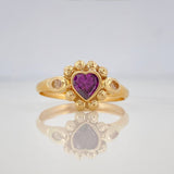 Heart Ring 1.7 g / T8 1/2 Yellow Gold 18K