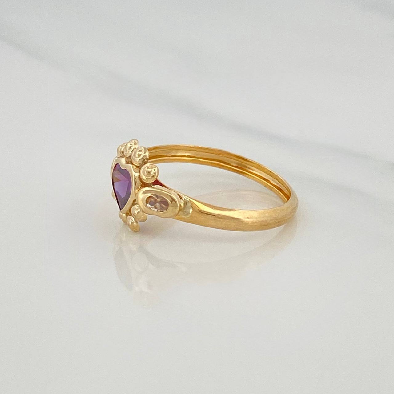 Heart Ring 1.7 g / T8 1/2 Yellow Gold 18K