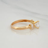 Solitaire Ring 1.45 g / T7 1/2 Yellow Gold 18K