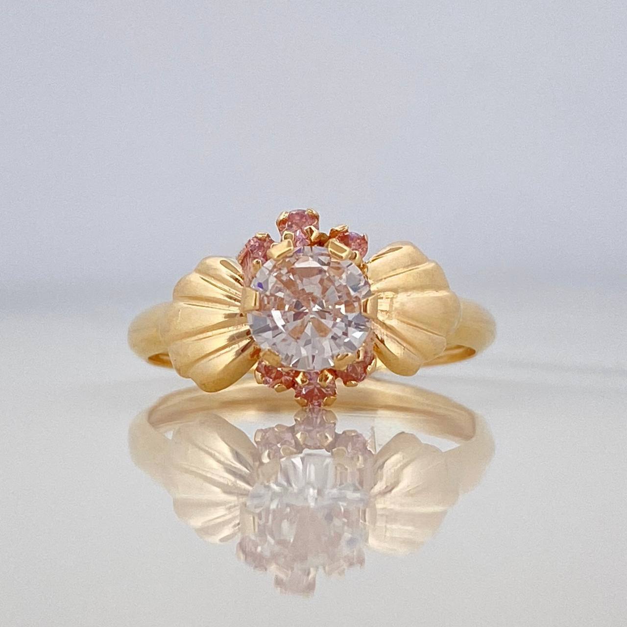 Anillo Solitario Moño 1.85 g / T7 3/4 Oro Amarillo 18K