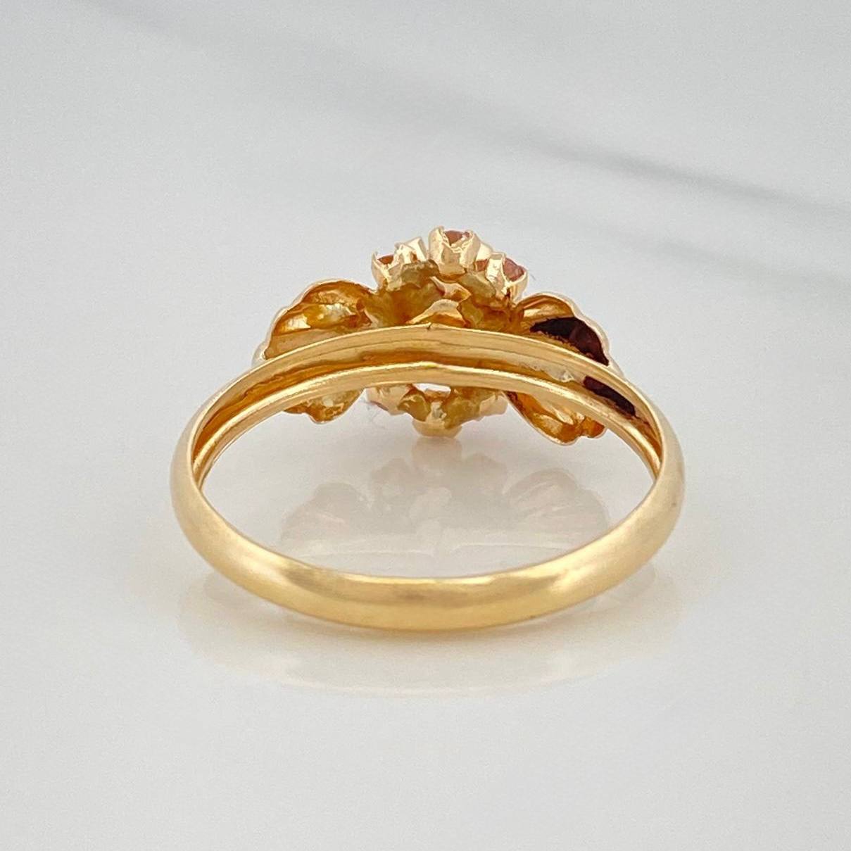 Anillo Solitario Moño 1.85 g / T7 3/4 Oro Amarillo 18K