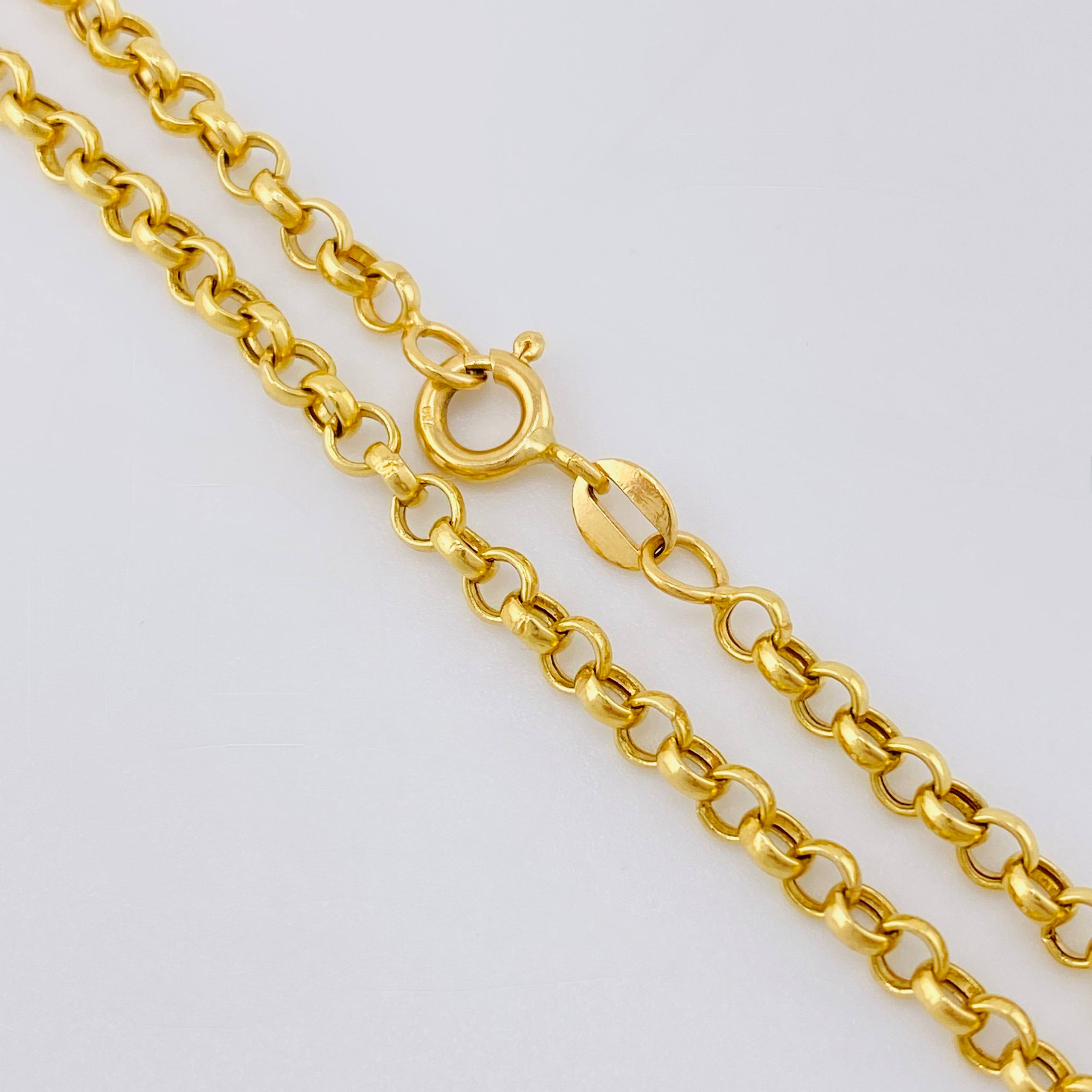 Cadena Roll On 10gr / 27 3/4 in / 3mm Oro Amarillo +3 18K ©