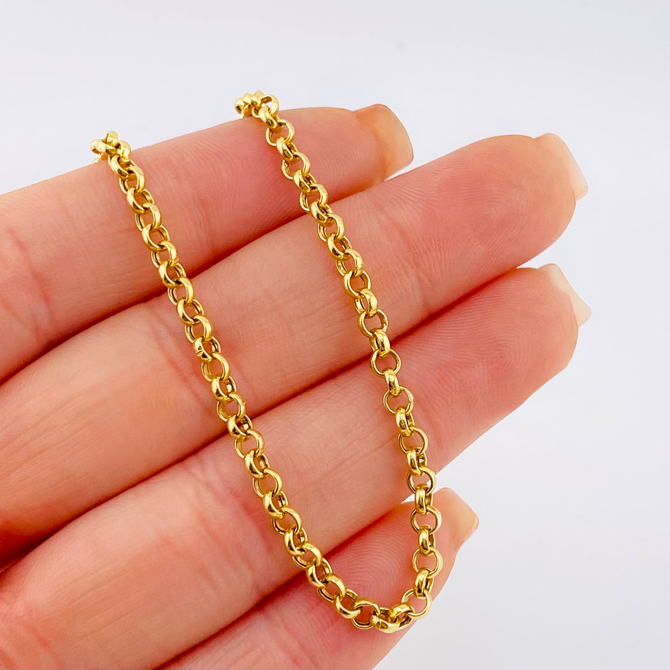 Cadena Roll On 10gr / 27 3/4 in / 3mm Oro Amarillo +3 18K ©