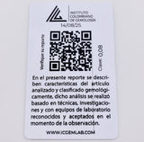 Dije Flor Driada Diamante 8pts Esmeraldas 9pts 0.75gr / 3/4 in / Oro Amarillo 18K ©