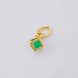 Dije Cubo Mini Esmeralda 11pts 0.35gr / 1/2 in / Oro Amarillo 18K ©