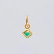 Dije Cubo Esmeralda 10 Pts 0.3 g / 1/2 in Oro Amarillo 18K