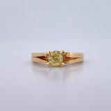 Two Line Ring 5.05gr / T5 3/4 / Yellow Diamond 50pts Yellow Gold (Jewel) $