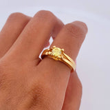 Two Line Ring 5.05gr / T5 3/4 / Yellow Diamond 50pts Yellow Gold (Jewel) $