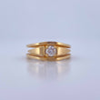 Three Line Ring 5.45gr / T6 / Diamond 28pts Yellow Gold (Jewel) $