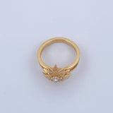 Anillo Solitario Girasol 4.6gr / T5 1/4 / Diamante 27pts Oro Amarillo (Joya) $