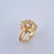 Anillo Solitario Girasol 4.6gr / T5 1/4 / Diamante 27pts Oro Amarillo (Joya) $