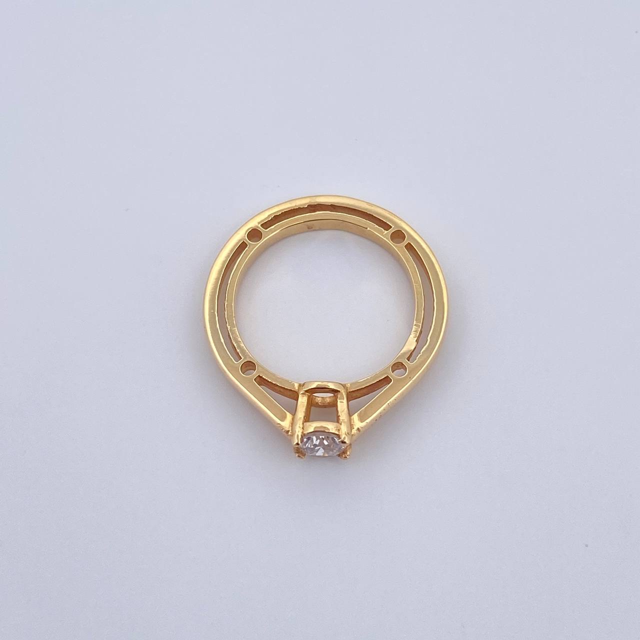 Beta Ring 3.76gr / T4 3/4 / Diamond 28pts Yellow Gold (Jewel) $