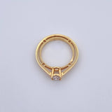 Beta Ring 3.76gr / T4 3/4 / Diamond 28pts Yellow Gold (Jewel) $