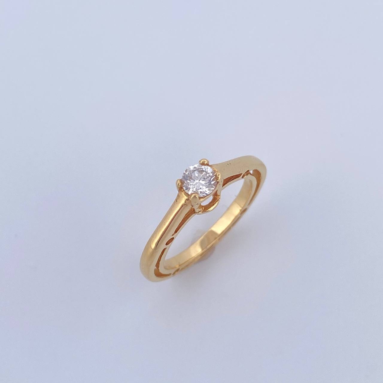 Beta Ring 3.76gr / T4 3/4 / Diamond 28pts Yellow Gold (Jewel) $