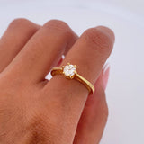 Anillo Solitario 2.85gr / T5 / Diamante 40pts Oro Amarillo (Joya) $