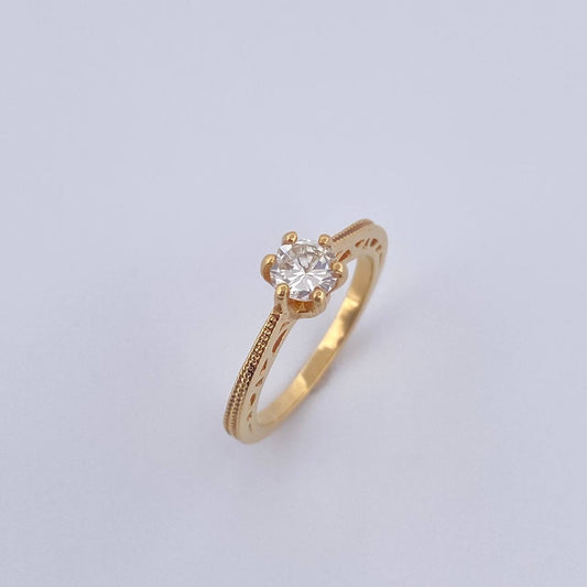 Anillo Solitario 2.85gr / T5 / Diamante 40pts Oro Amarillo (Joya) $